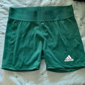 Adidas Women's Emerald Green Athletic Shorts